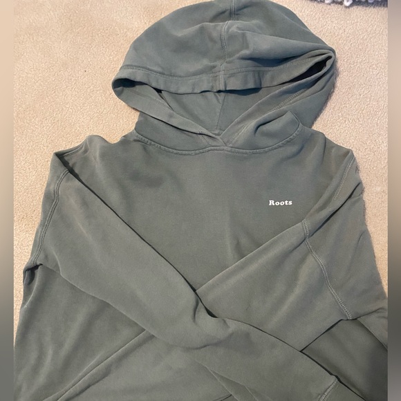 Roots sage green lightly worn hoodie - Picture 2 of 6